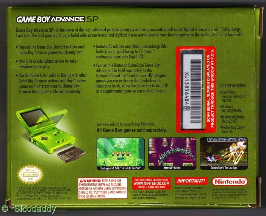 ◎ゲームボーイアドバンスSP/ライムグリーン　任天堂 非売品 ゲームボーイアドバンス - Nintendo GAMEBOY ADVANCE SP